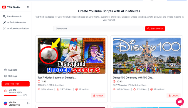 YTA - Youtube Analytics and generator tool
